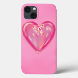 rosafarbener Herzbogen-iPhone-13-Hülle. Case-Mate iPhone Hülle