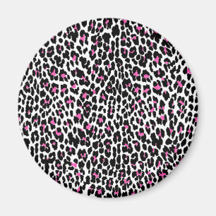 rosafarbener Leopardenprint Magnet
