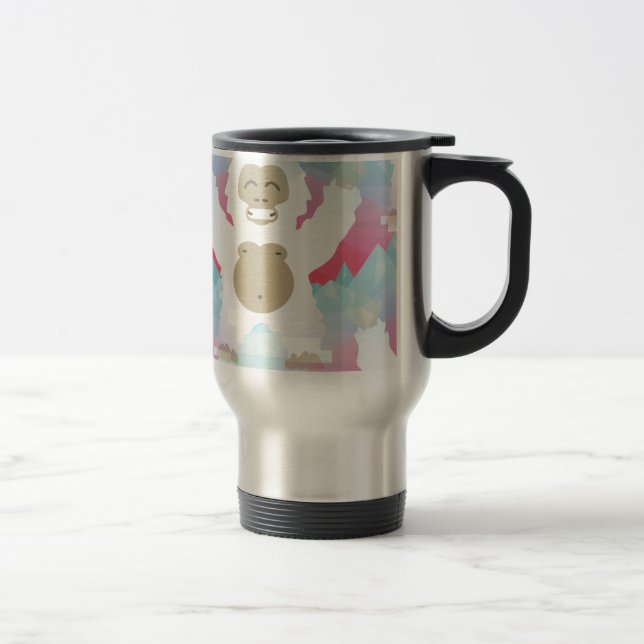 rosafarbener Yeti Reisebecher (Rechts)