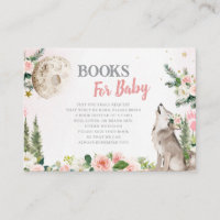 Rosafarbenes Blumenmond Wald Wolf Bücher für Baby