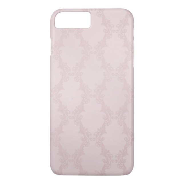 rosafarbenes Damast Case-Mate iPhone Hülle (Rückseite)
