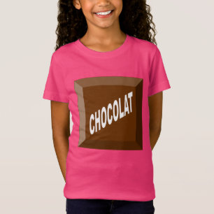 Rosafarbenes feines Jersey-T-Shirt für Schokoladen T-Shirt