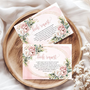 Rosafarbenes Grünzeug Glitter Baby Shower Buch Kar Begleitkarte