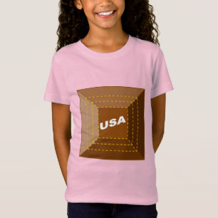 Rosafarbenes Jersey Fettes T-Shirt Schokolade USA