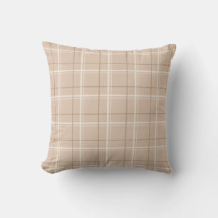 Rosafarbenes Karo-Tartan Neutral Kissen