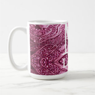 rosafarbenes metallisches abstraktes glänzendes Mo Kaffeetasse