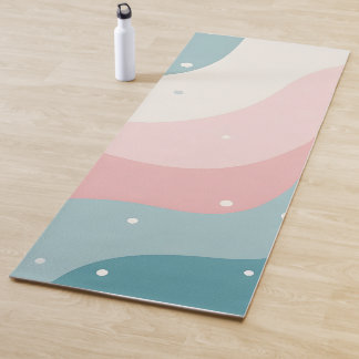 Rosafarbenes Minz-Abstrakt Modernes Sortiment Yogamatte