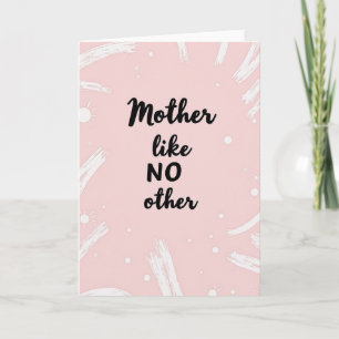 Rosafarbenes Mutter-Tag Motiv wie kein anderes Kar Karte
