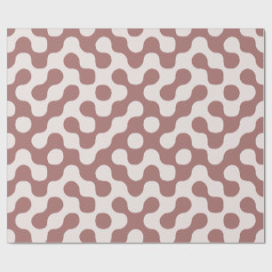 Rosafarbenes Retro-Muster mit geometrischen Punkte Geschenkpapier