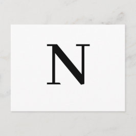 Rosafarbenes Vintage-Monogramm-Initial-Design Postkarte