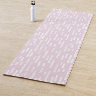 rosafarbenes, weißes, robustes Linienmuster Yogamatte
