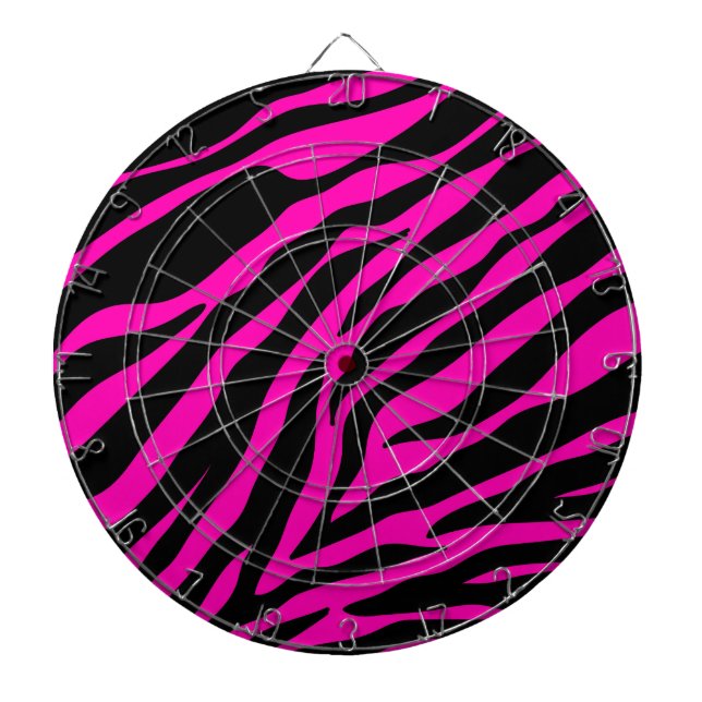 rosafarbenes Zebra Dartscheibe (vorne)