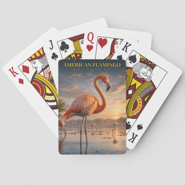 Rosaflamingo-Küstenlagune ANIMALS Poker Spielkarten (Rückseite)