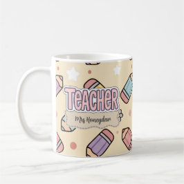 RosaLehrer Schulbleistifte Muster Kaffeetasse