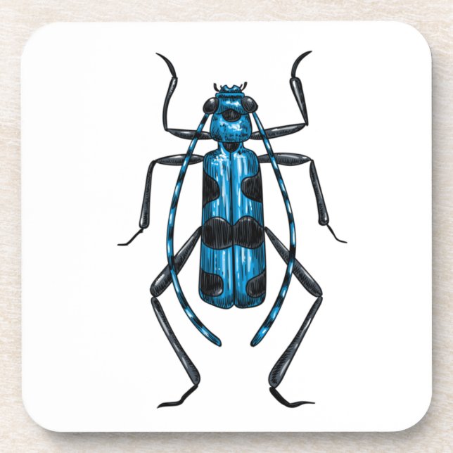 Rosalia Alpina Käfer Getränkeuntersetzer (Vorderseite)