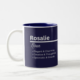 Rosalie Personalized Name Coffee Mug Zweifarbige Tasse