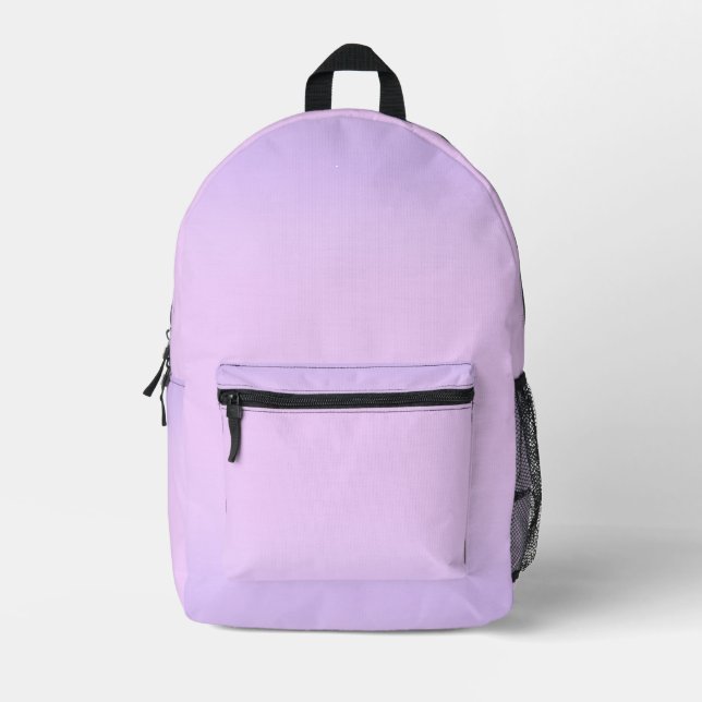 Rosalila Lavendel Bedruckter Rucksack (Vorderseite)