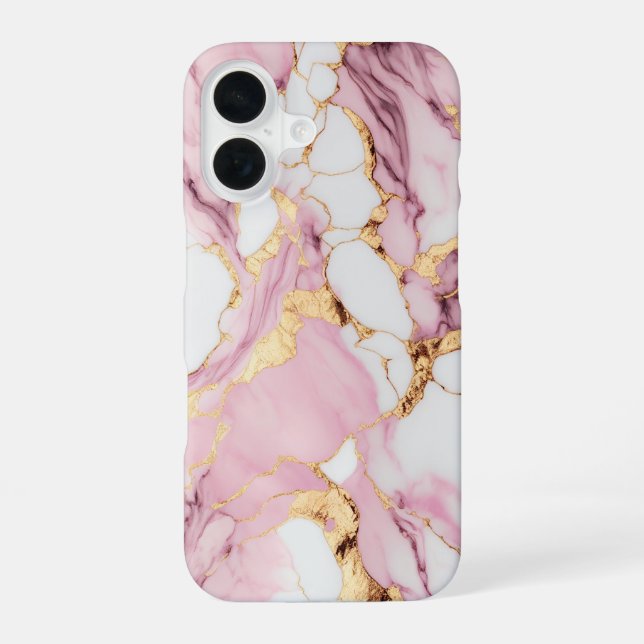 Rosamarmor iPhone 16 Hülle (Rückseite)