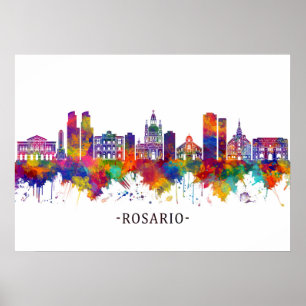 Rosario Argentina Skyline Poster