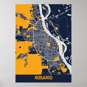 Rosario - Argentinien Bluefresh City Map Poster