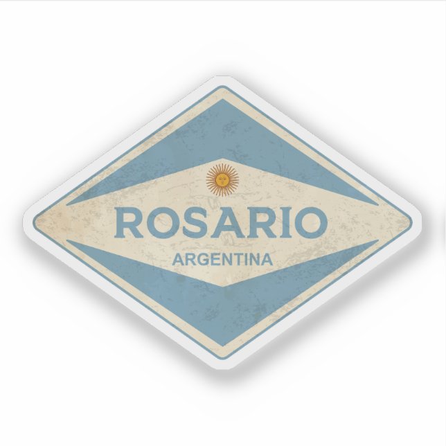 Rosario Argentinien Vintag Sticker (Vorderseite)