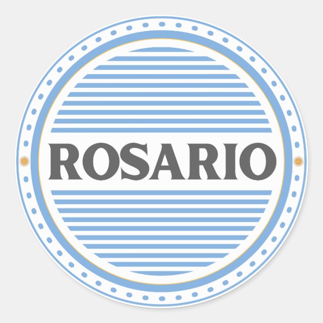 Rosario City Pride Emblem – Argentine Identity Runder Aufkleber (Vorderseite)