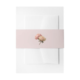 Rosarot Chic Rosane Hochzeit Einladungsbanderole
