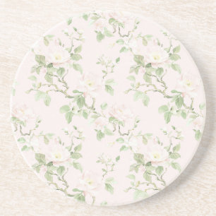 Rosarot Weiß Romantisch Floral Getränkeuntersetzer
