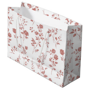 Rosarote Florale Hochzeitsdusche Große Geschenktüte