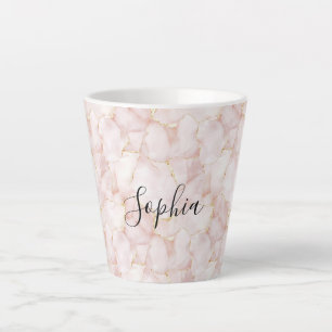 Rosarote Goldrosen-Blütenblätter Floral Milchtasse