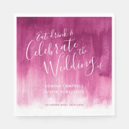 Rosarote Hochzeitsservietten der abstrakten Serviette