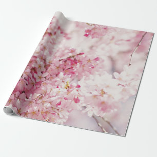 ROSAROTE KIRSCHBLÜTEN GESCHENKPAPIER