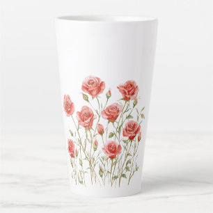 Rosarote romantische rote Rosen Brautparty Milchtasse
