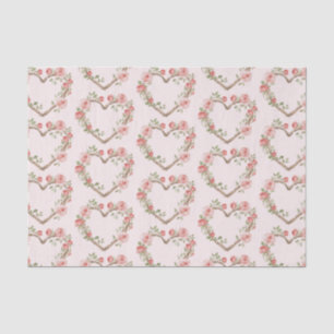 Rosarote Romantische Rote Rosen Florale Herz Hochz Seidenpapier