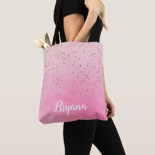 Rosarote Rosa- und Goldglitter-Glamour-Chic