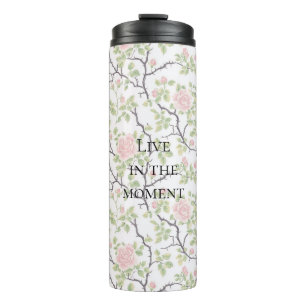Rosarote Rosenblüten Thermosbecher