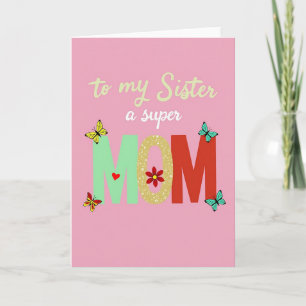 Rosarote Schwester Super-Mama-Karte Karte