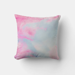 ROSAROTE UND BLAUE MARMORIERTE HINTERGRUND KISSEN