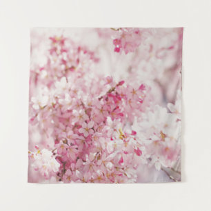 ROSAROTE UND WEISSE KIRSCHBLÜTE WANDTEPPICH