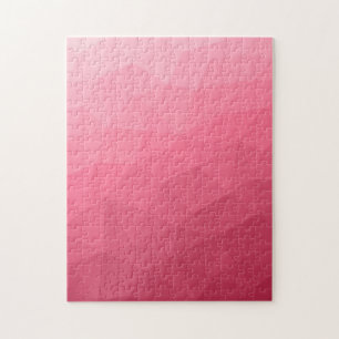 Rosaroter Farbverlauf geometrisches Maschenmuster Puzzle