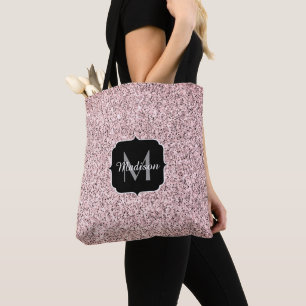Rosarotes Licht Glitter Funken Monogramm