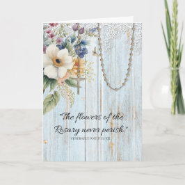 Rosary Floral Bouquet Gebet Karte