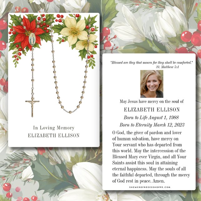 Rosary Funeral Memorial Prayer Poinsettias (Von Creator hochgeladen)