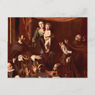 Rosary Madonna von Caravaggio Postkarte