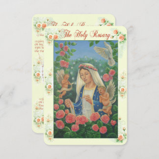 Rosary Prayer Card Einladung