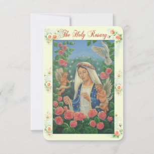 Rosary Prayer Card mit meinem Original Artwork Einladung