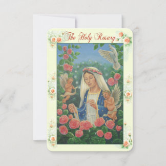 Rosary Prayer Card mit meinem Original Artwork Einladung