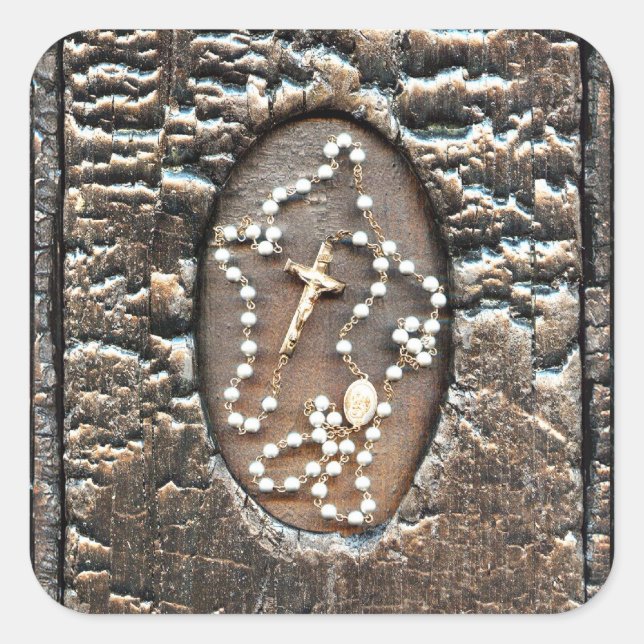 Rosary Quadratischer Aufkleber (Vorderseite)