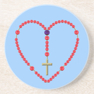 Rosary (Rote und Blaue Rose) Getränkeuntersetzer