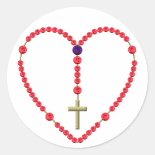 Rosary (Rote und Blaue Rose) Runder Aufkleber